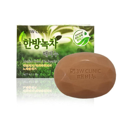 3W CLINIC 韓國 草本綠茶 美容沐浴皂 120g