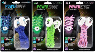 4id USA Weatherproof Ultra Bright LED Safety Light Up Shoelaces Power Laces na may Baterya 1 pares