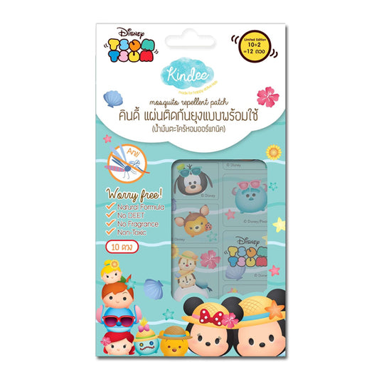 Kindee แผ่นแปะกันยุง Tsum Tsum 10 ชิ้น