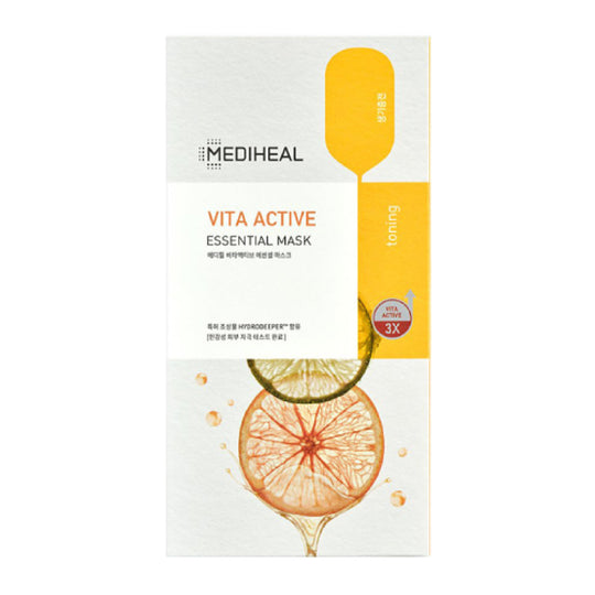 MEDIHEAL Mặt Nạ Dưỡng Trắng Vita Active Essential Mask Sheet (Toning) 24ml x 10