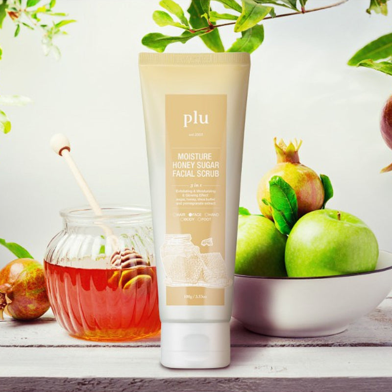 plu Moisture Honey Sugar Facial Scrub 100g