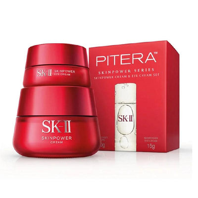 SK-II مجموعة سكين باور سيريز (كريم 80 جم + كريم عين 15 جم)