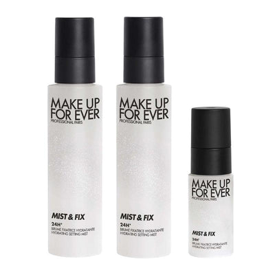 MAKE UP FOR EVER  ミスト＆フィックス 24時間持続ハイドレーティングセッティングスプレー トラベルセット（100ml＋100ml＋30ml）