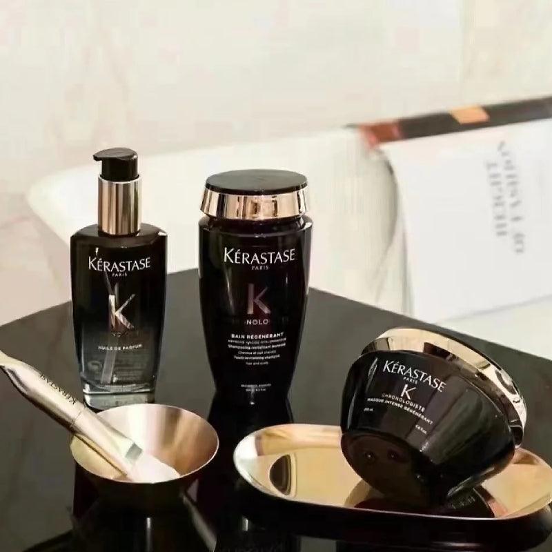 KERASTASE Chronologiste 3 Step Revitalizing Routine Set (Shampoo 250ml + Hair Masque 200ml + Hair Oil 100ml)