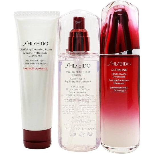 SHISEIDO Set Perawatan Harian Ultimune Defend (Serum 100ml + Busa Pembersih 125ml + Lotion 150ml)