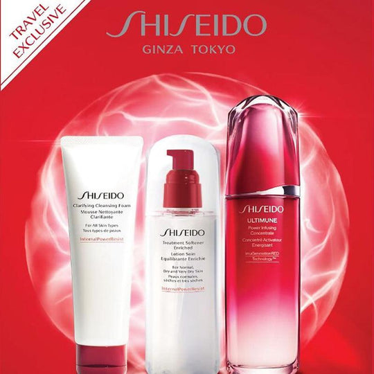 SHISEIDO Ultimune Defend Dagelijkse Verzorgingsset (Serum 100ml + Reinigingsschuim 125ml + Lotion 150ml)