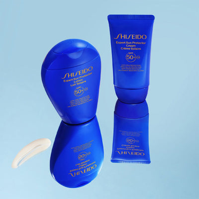 SHISEIDO Solskydd Essentials Set (Lotion 150ml + Emulsion 75ml + Kräm 5ml)