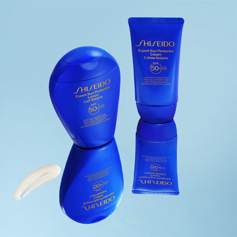 SHISEIDO مجموعة أساسيات الحماية من الشمس (لوشن 150 مل + مستحلب 75 مل + كريم 5 مل)