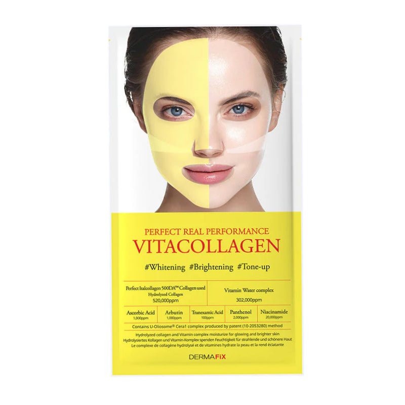 DERMAFIX Mặt Nạ Chống Lão Hoá Và Làm Trắng Da Perfect Real Performance Vita Collagen Mask 23g x 8