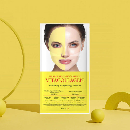 DERMAFIX Mặt Nạ Chống Lão Hoá Và Làm Trắng Da Perfect Real Performance Vita Collagen Mask 23g x 8