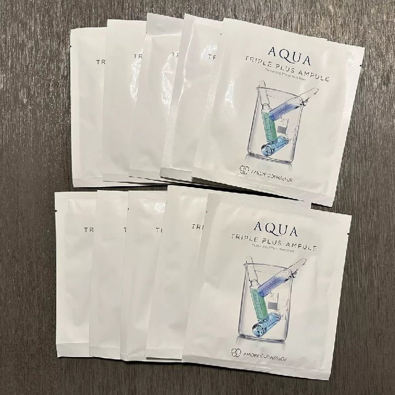 CELLABU Mặt Nạ Cấp Ẩm Và Dưỡng Trắng Da Aqua Triple Plus Ampoule Mask 10pcs