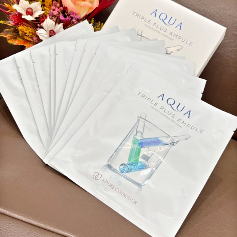 CELLABU Mặt Nạ Cấp Ẩm Và Dưỡng Trắng Da Aqua Triple Plus Ampoule Mask 10pcs