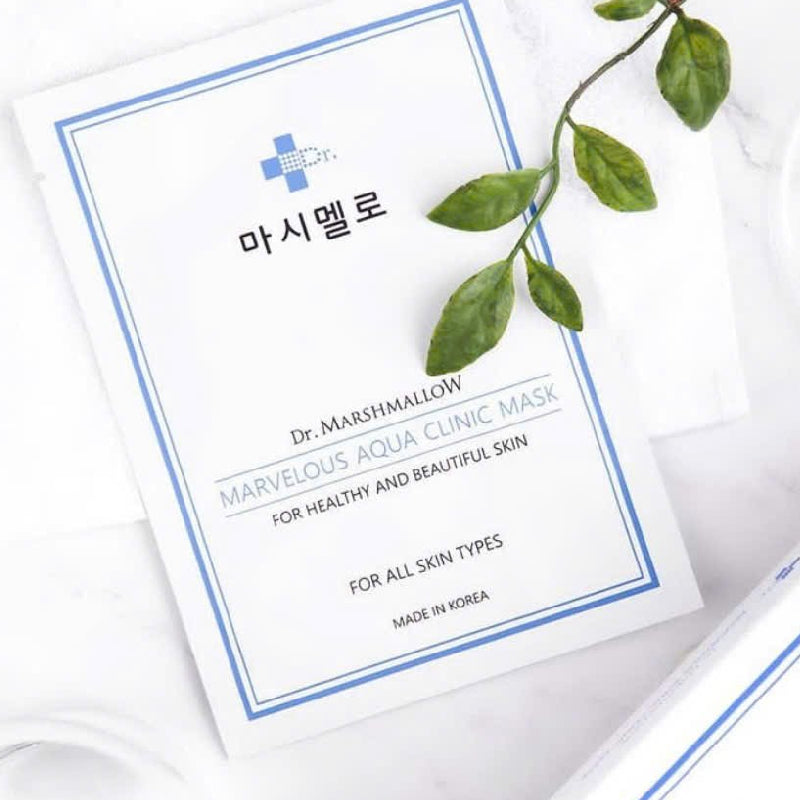 Dr. Marshmallow Mặt Nạ Dưỡng Ẩm Và Làm Trắng Da Marvelous Aqua Clinic Mask Pack 27ml x 10