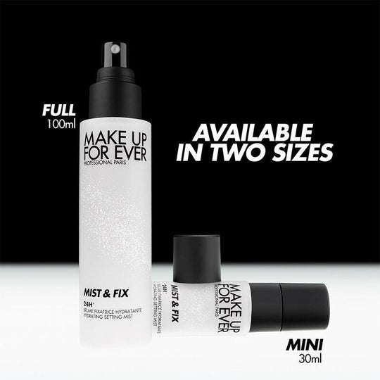 MAKE UP FOR EVER Mist And Fix 24Hr Hydrating Setting Spray Travel Set (100ml + 100ml + 30ml)