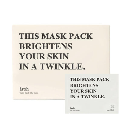 aroh Pack de mascarillas iluminadoras con Vitamina C (para mejorar el tono de. la piel) 25ml x 10