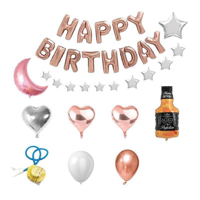Champagner-Rose Farbe alles Gute zum Geburtstag Ballon-Set (11 Artikel)