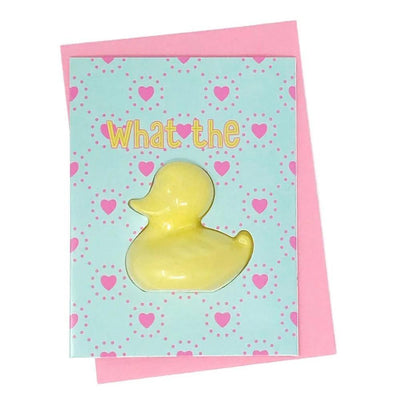 Feeling Smitten USA Bombe de bain naturelle faite à la main - Carte de vœux What the Duck 1 unité