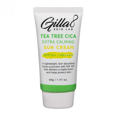 Gilla8 شاي شجرة سيكا  كريم الشمس المهدئ الإضافي SPF50 + PA ++++ 40 جم