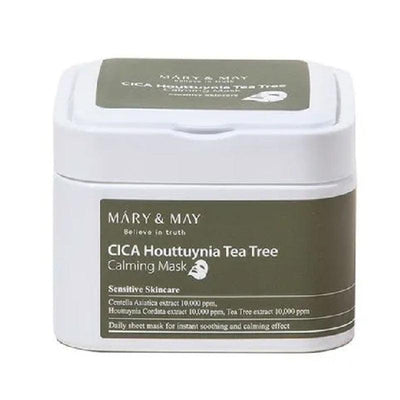 Mary & May Máscara Calmante de Árvore de Chá de Cica Houttuynia 30 unidades /400g