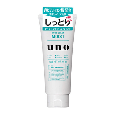 SHISEIDO UNO Whip Wash Moist Men Gel de Limpeza Facial (Verde) 130g