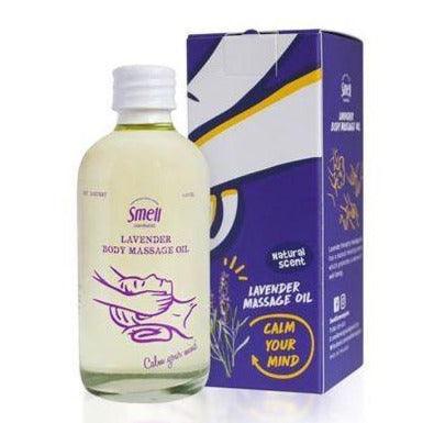 Smell Lemongrass Huile de massage corporel calmante faite à la main (Lavande) 120 ml