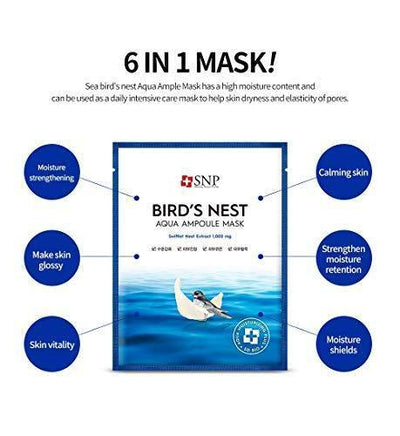 SNP Bird's Nest Aqua Ampoule Mask 10pcs - LMCHING Group Limited