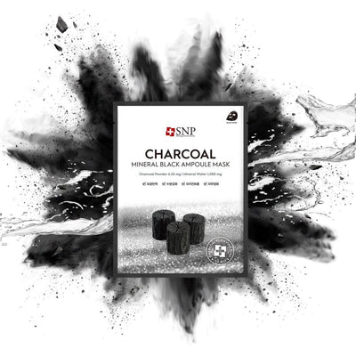 SNP Charcoal Mineral Black Ampoule Mask 25ml x 10