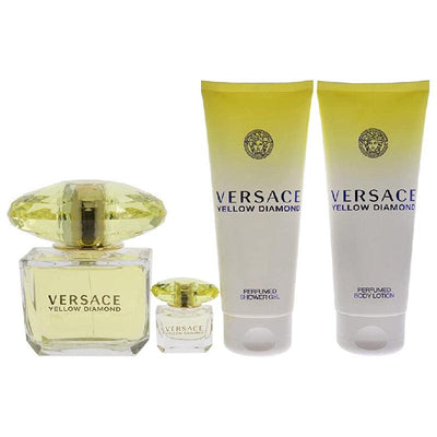 VERSACE Yellow Diamond 4pcs Gift Box Set (EDT 90ml + 5ml + Shower Gel 100ml + Body Lotion 100ml) - LMCHING Group Limited