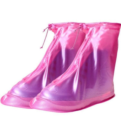 防水防滑 加厚耐磨底 雨鞋套 (#粉红色) 1对
